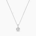 0.20 Ctw Diamond Solitaire Tension-Set Pendant with Chain