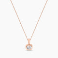 0.25 Ctw Diamond Solitaire Tension-Set Pendant with Chain
