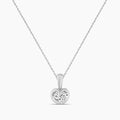 0.50 Ctw Diamond Solitaire Tension-Set Pendant with Chain