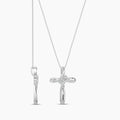 0.05 Ctw Cross Diamond Pendant with Chain