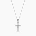 0.25 Ctw Cross Diamond Pendant with Chain
