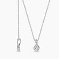 14KW 0.20 Ctw Lab Grown Diamond Infinity Solitaire Pendant with Chain