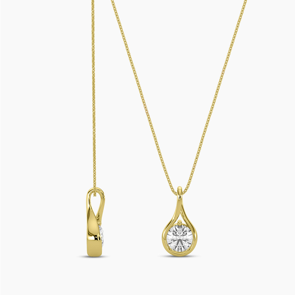 0.50 Ctw Diamond Infinity Solitaire Pendant with Chain