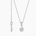 0.20 Ctw Diamond Fish Hook Solitaire Pendant with Chain