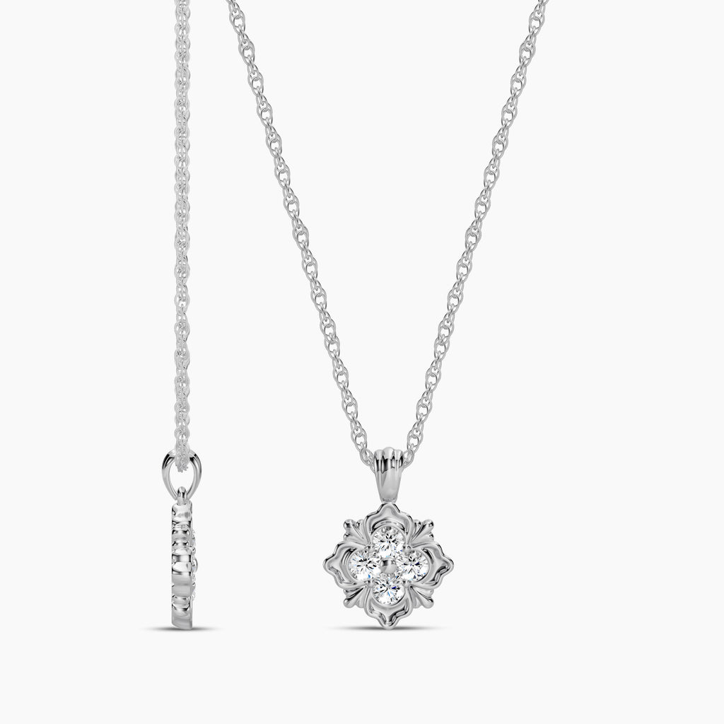 0.30 Ctw Diamond Stelle Pendant with Chain
