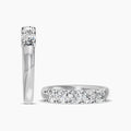 14KW 1.00 Ctw Five Stone Diamond Band in U-Prong Setting