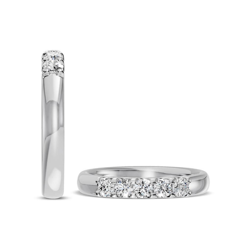 0.50 Ctw Five Stone Diamond Band in U-Prong Setting