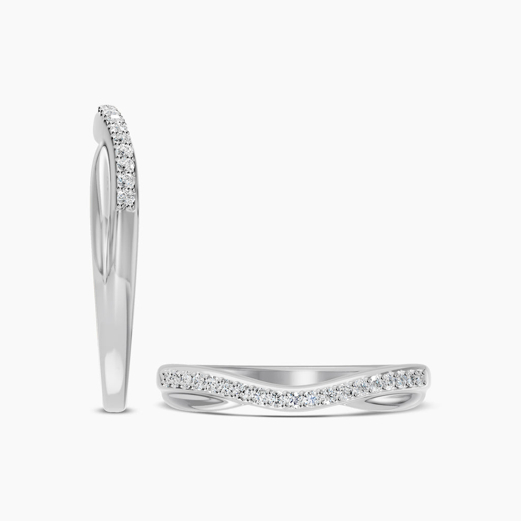 0.10 Ctw Contour Shadow Diamond Band