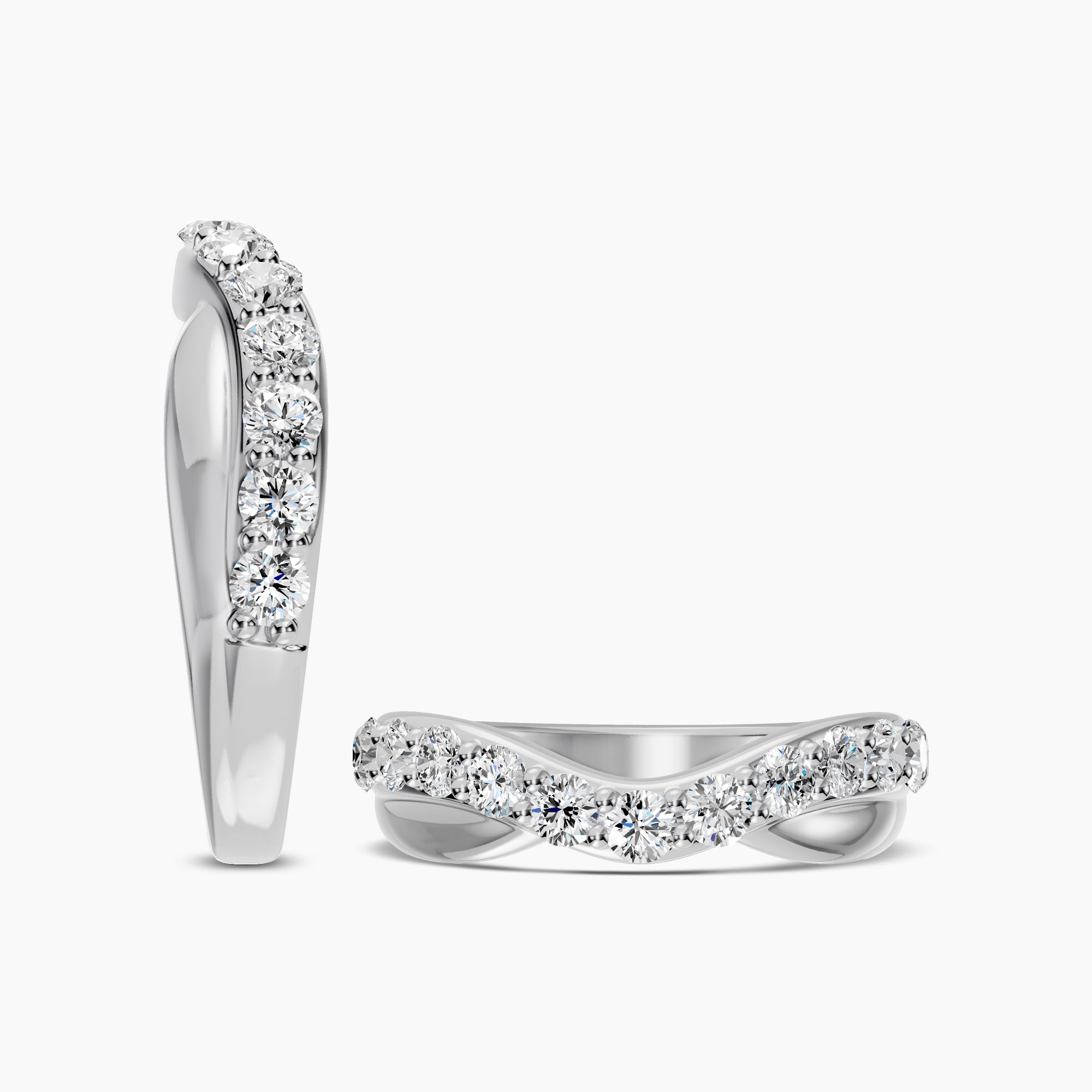 1.00 Ctw Diamond Contour Shadow Band