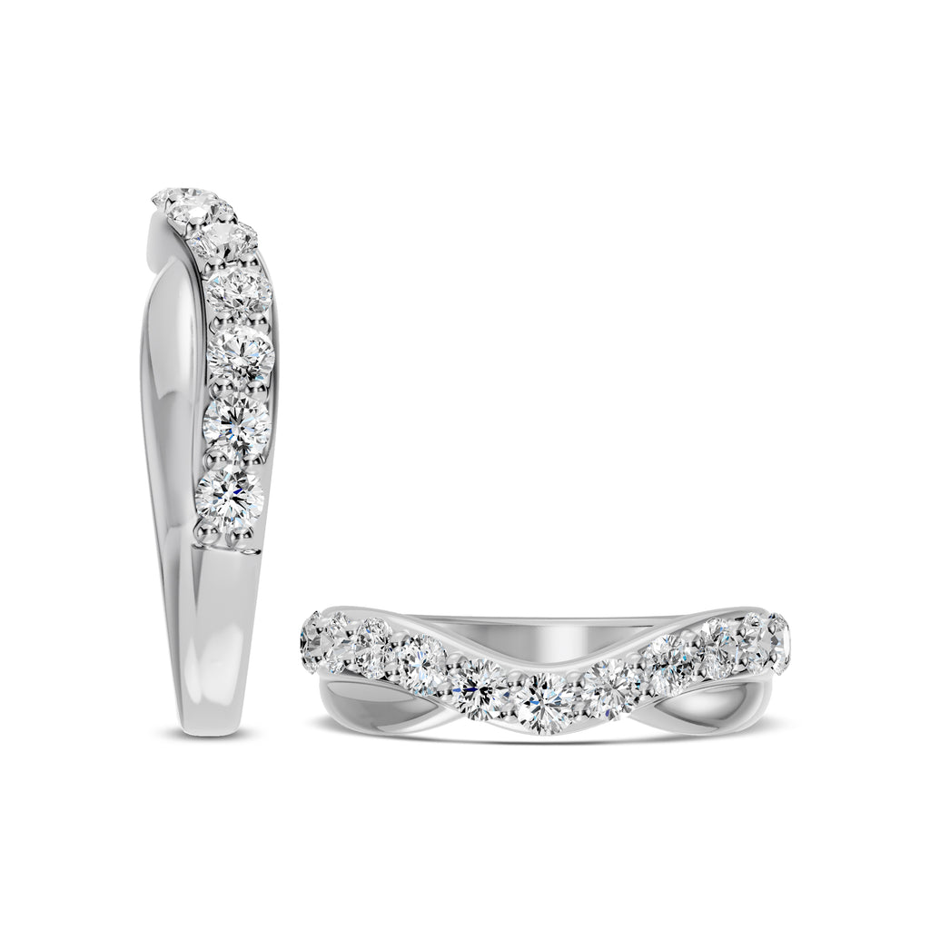 1.00 Ctw Diamond Contour Shadow Band