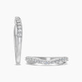 14KY 0.25 Ctw Contour Shadow Diamond Band