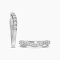 14KW 0.50 Ctw Contour Shadow Diamond Band