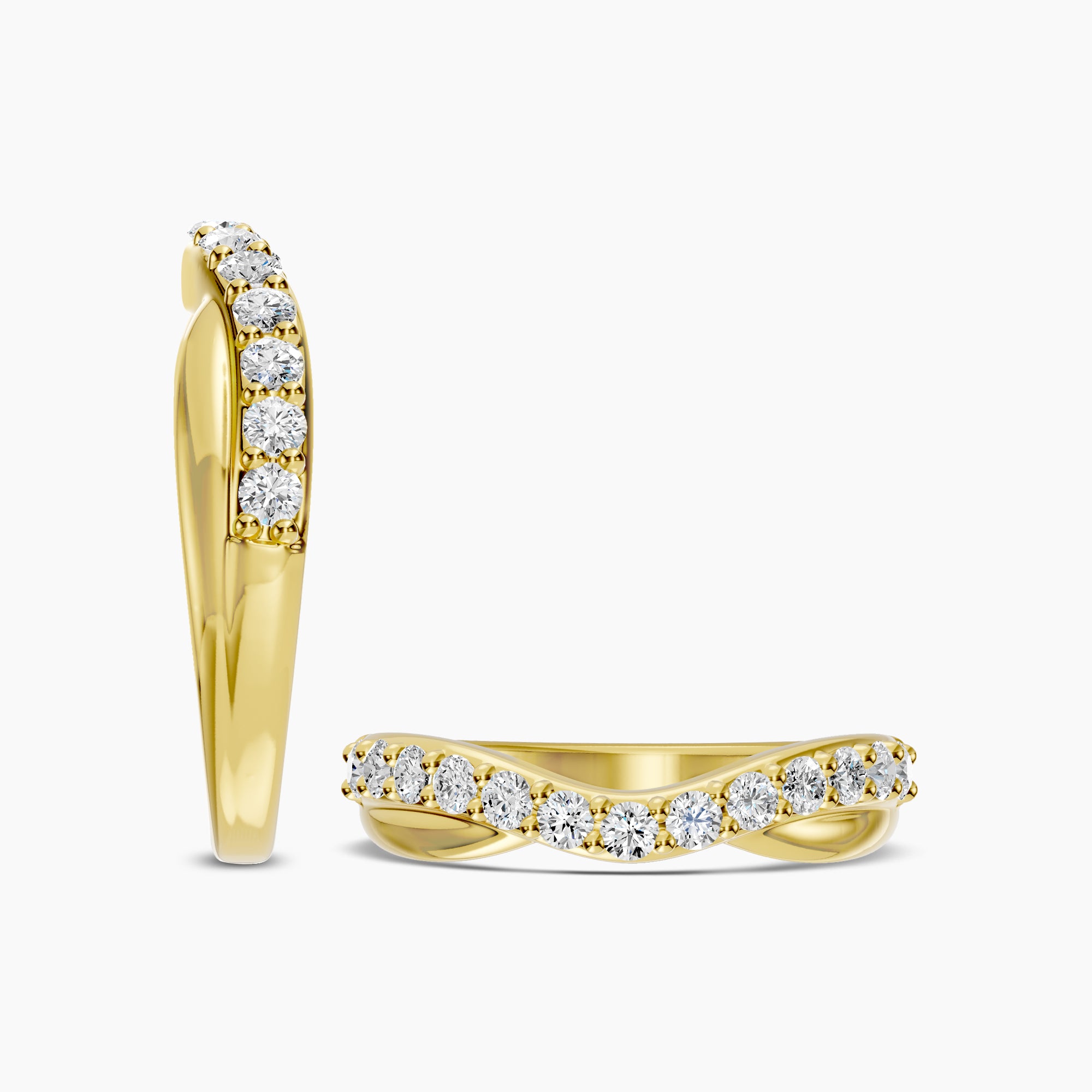 0.50 Ctw Contour Shadow Diamond Band