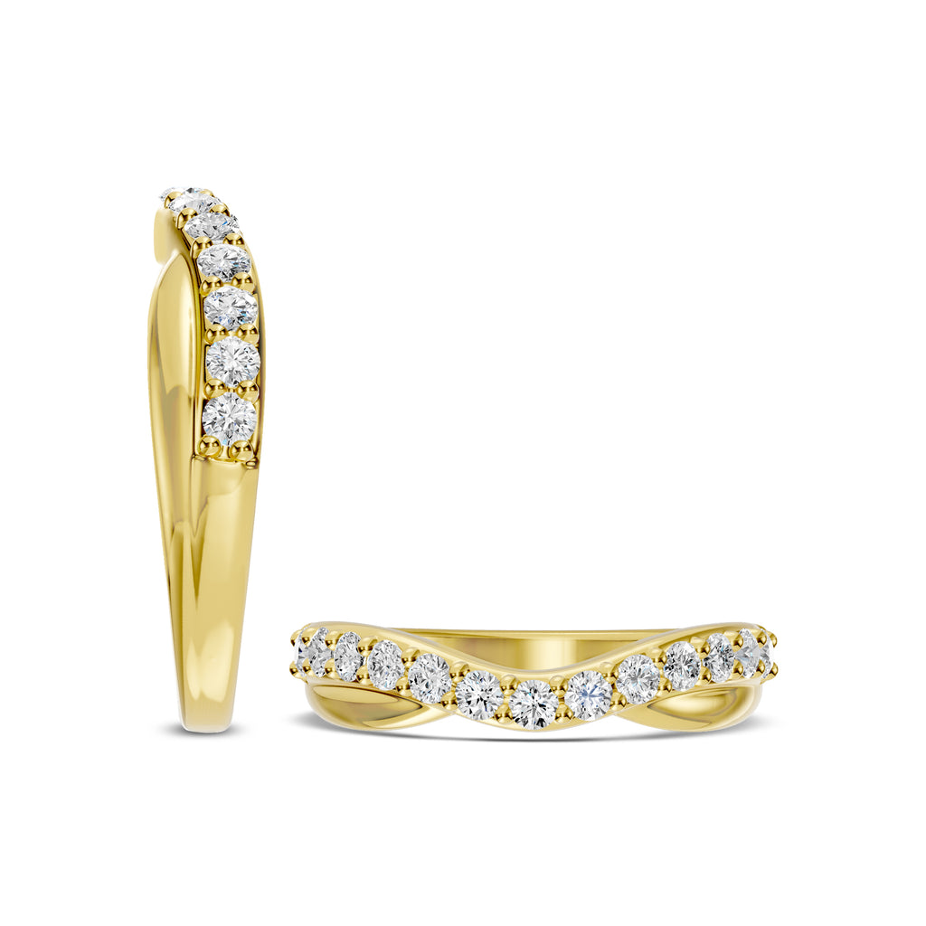 0.50 Ctw Contour Shadow Diamond Band