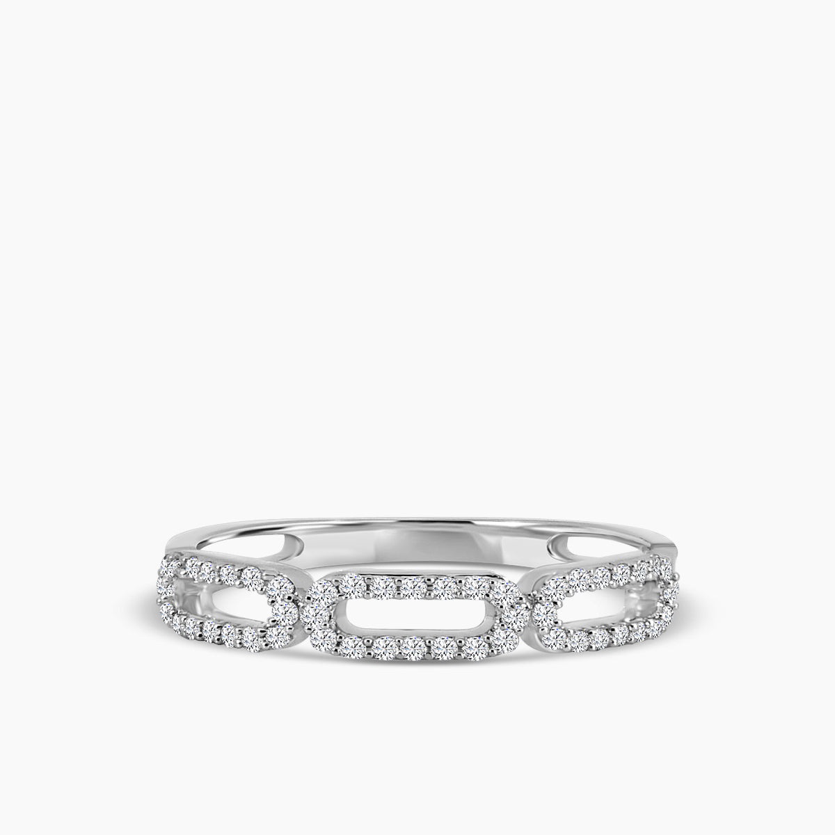 0.25 Ctw Paper Clip Diamond Ring