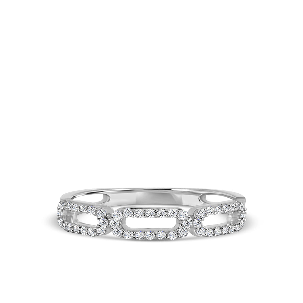 0.25 Ctw Paper Clip Diamond Ring