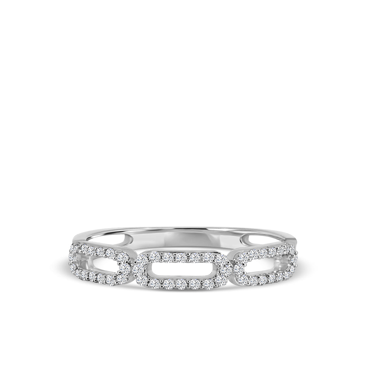 0.25 Ctw Paper Clip Diamond Ring