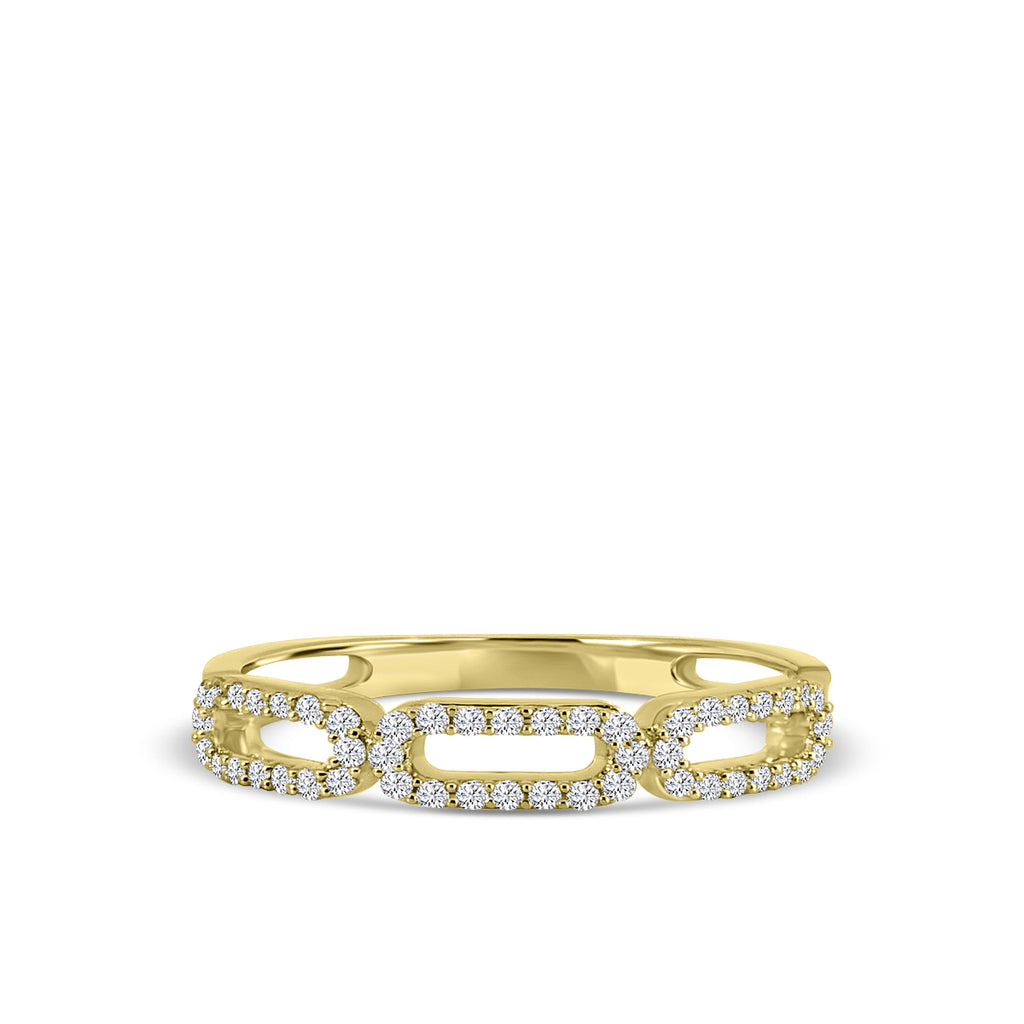 0.25 Ctw Paper Clip Diamond Ring