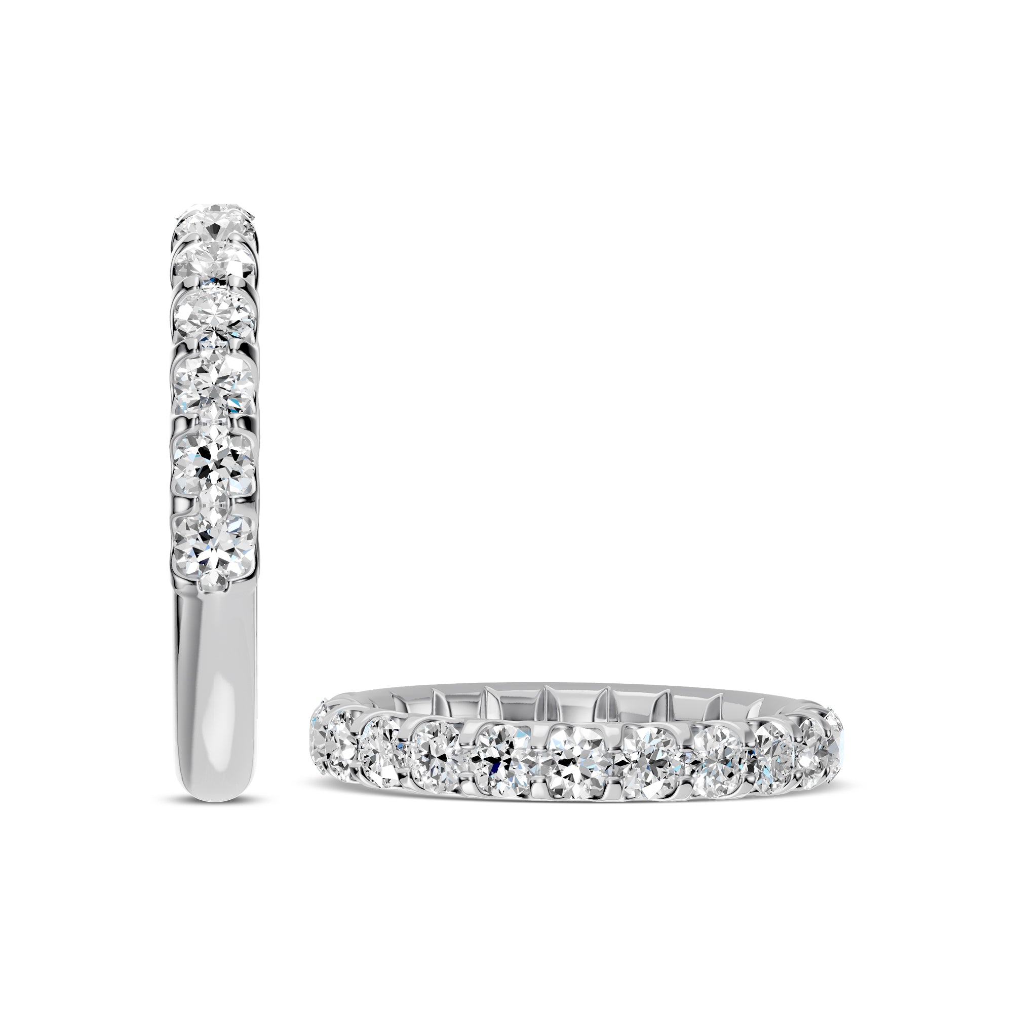 1.05 Ctw Halfway Diamond Band in U-Prong Setting