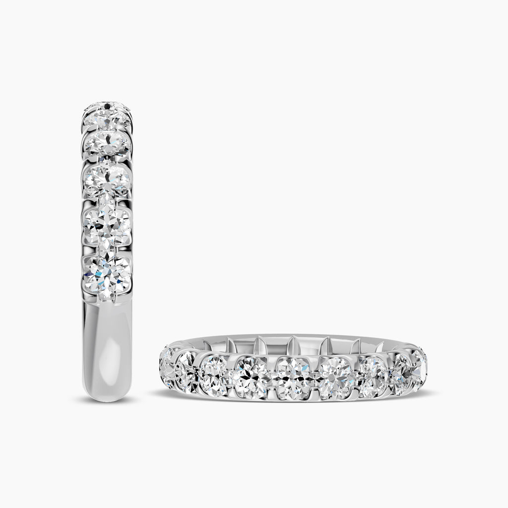 1.60 Ctw Halfway Diamond Band in U-Prong Setting