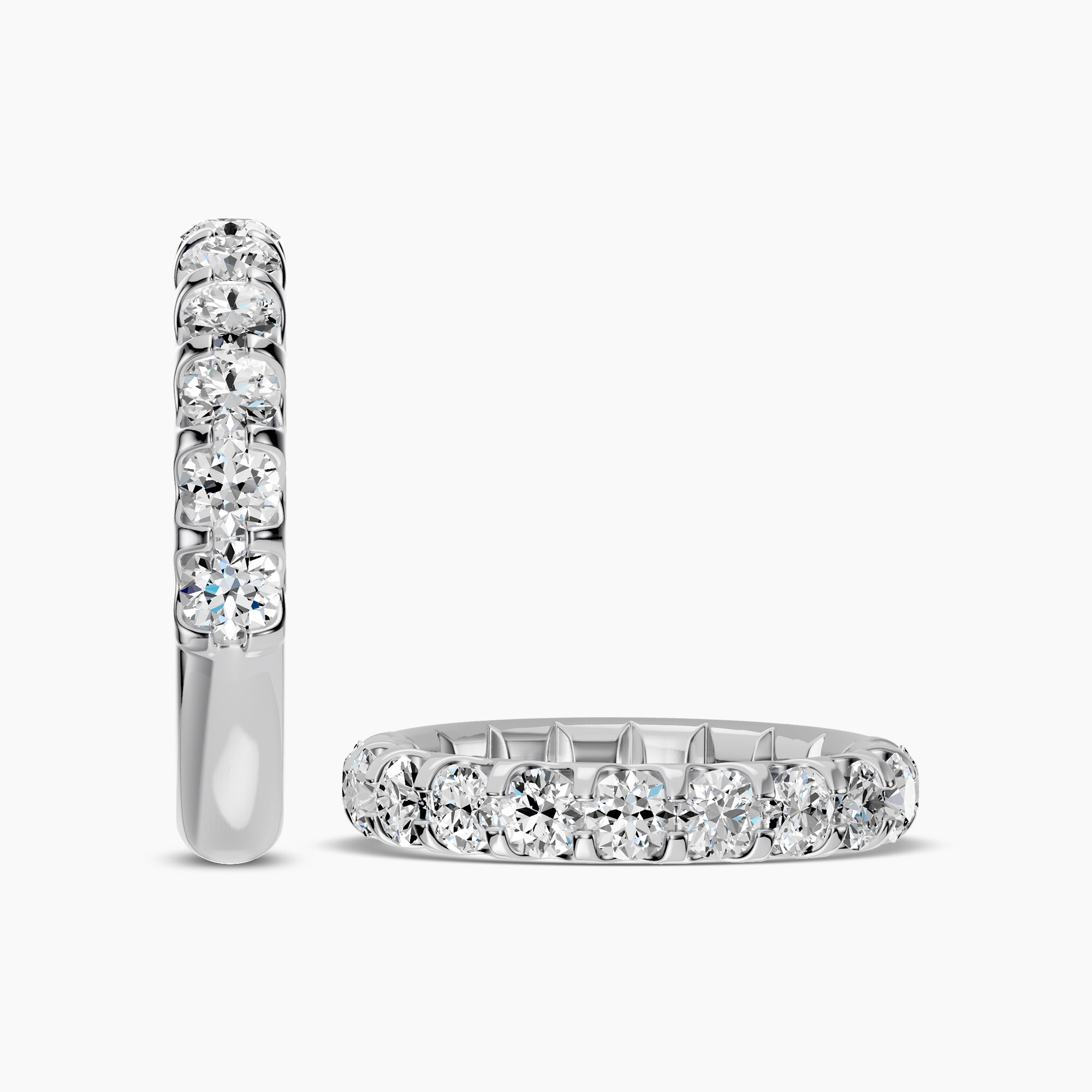 1.50 Ctw Halfway Diamond Band in U-Prong Setting