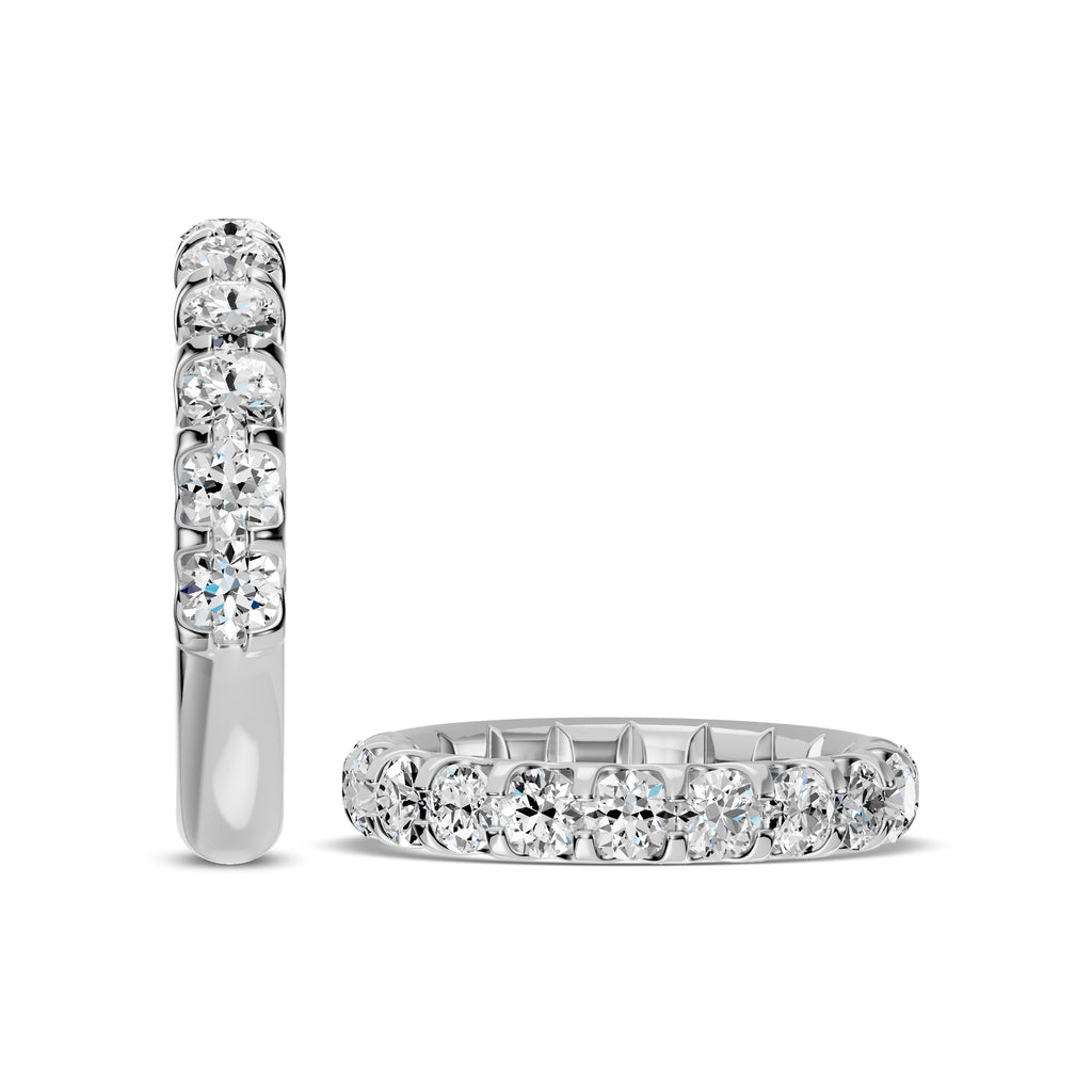 1.50 Ctw Halfway Diamond Band in U-Prong Setting