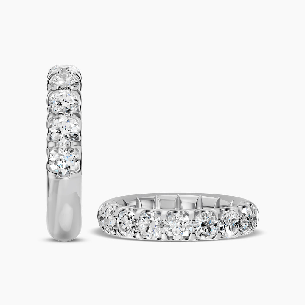 1.75 Ctw Halfway Diamond Band in U-Prong Setting