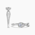 14KW 0.20 Ctw Diamond Infinity Shape Solitaire Ring