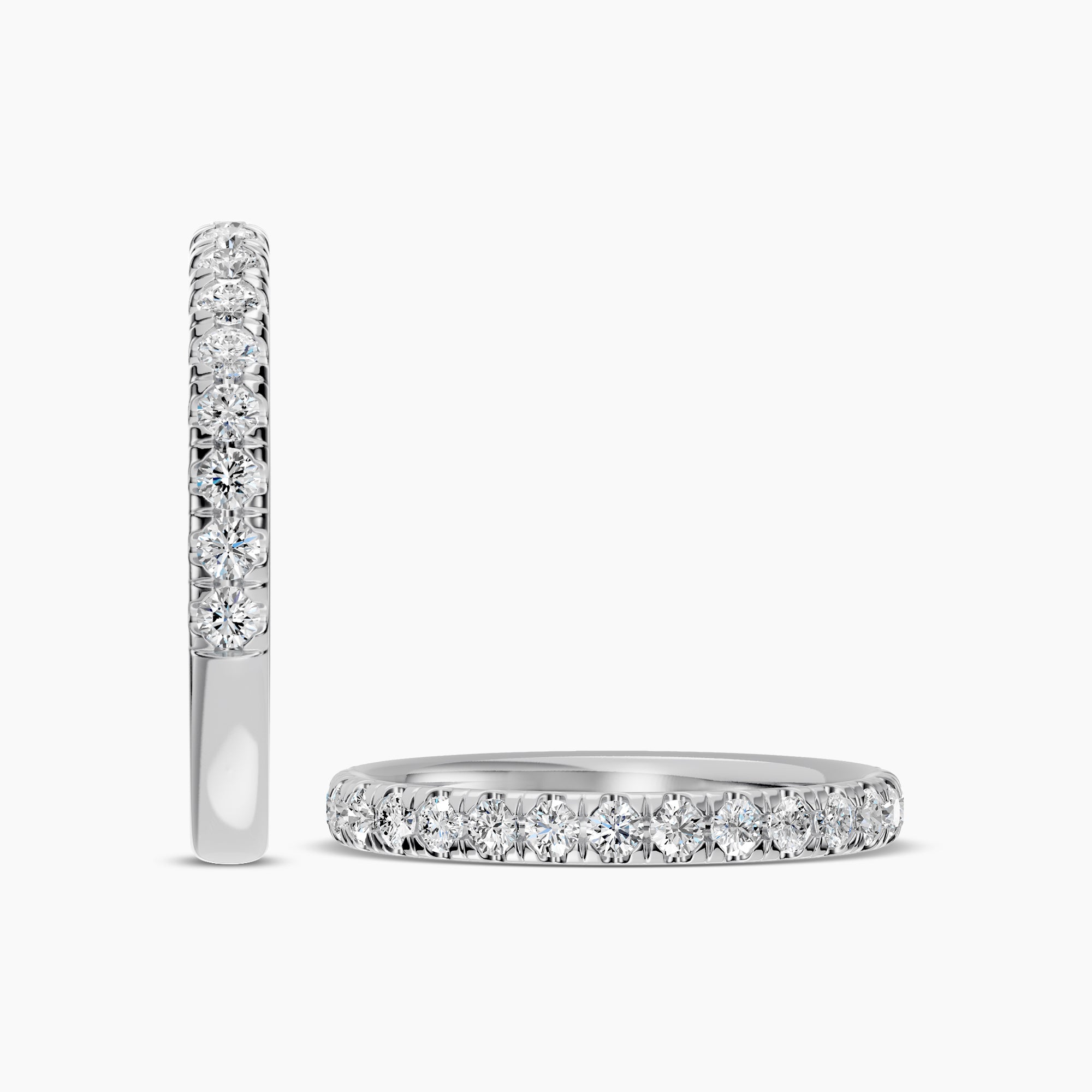 0.50 Ctw Lab Grown Diamond Band In Classic Scallop Setting