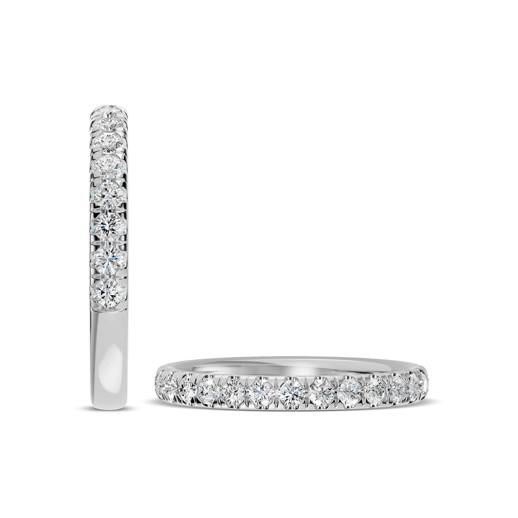 0.50 Ctw Lab Grown Diamond Band In Classic Scallop Setting