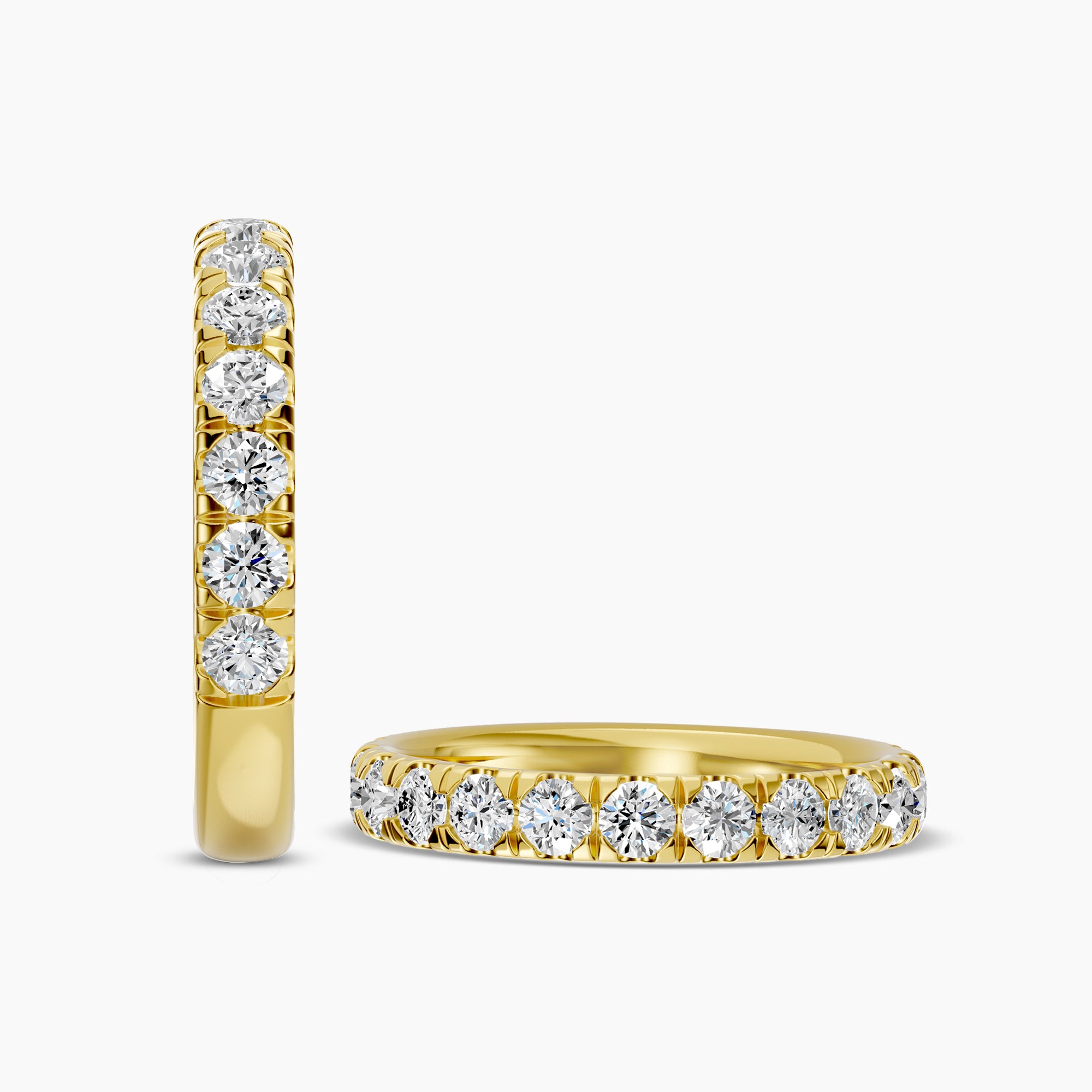 14KW 1.00 Ctw Diamond Band In Classic Scallop Setting