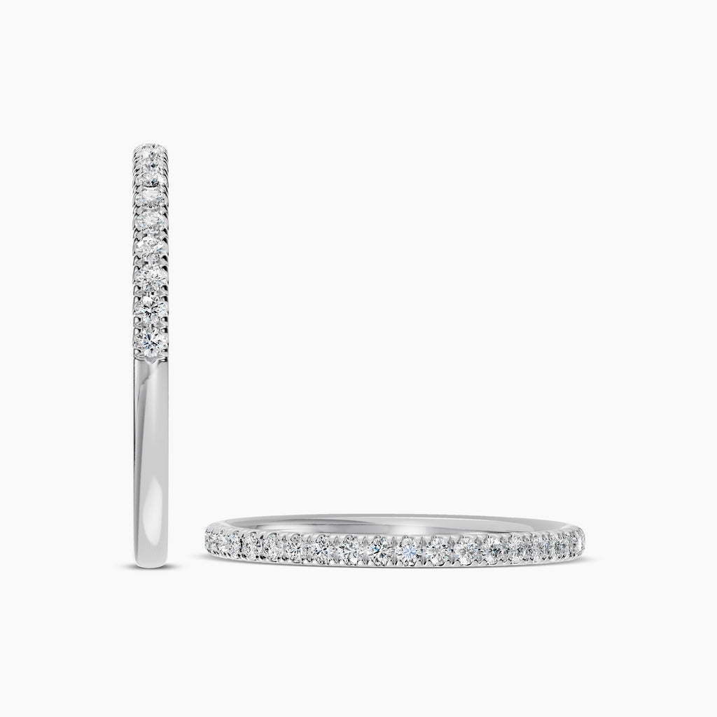0.25 Ctw Lab Grown Diamond Band In Classic Scallop Setting