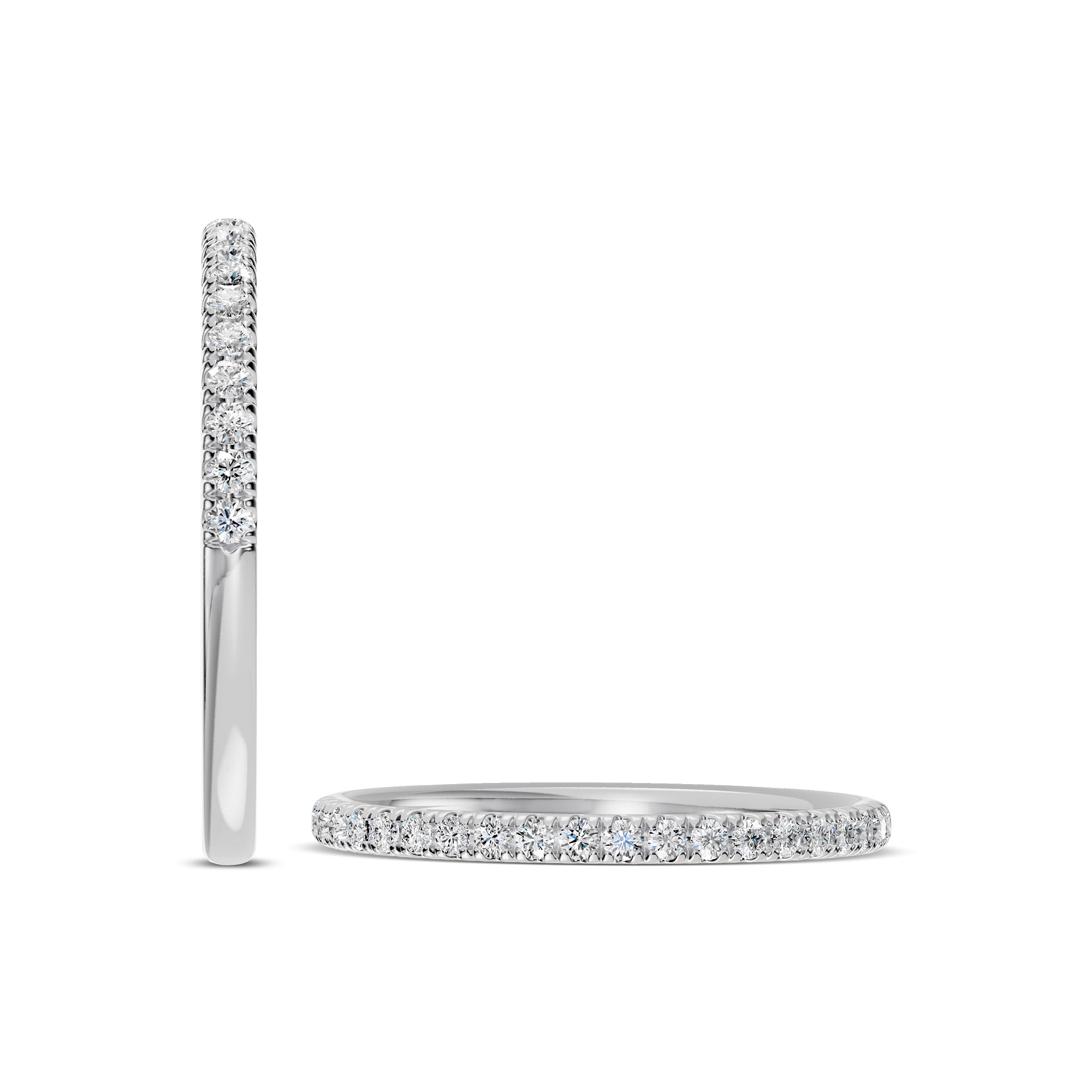 0.25 Ctw Lab Grown Diamond Band In Classic Scallop Setting