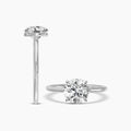 14KW 2.00 Ctw Classic Lab Grown Diamond Round 4 Prong Set Ring IGI-775641135-2.00 F;VS2