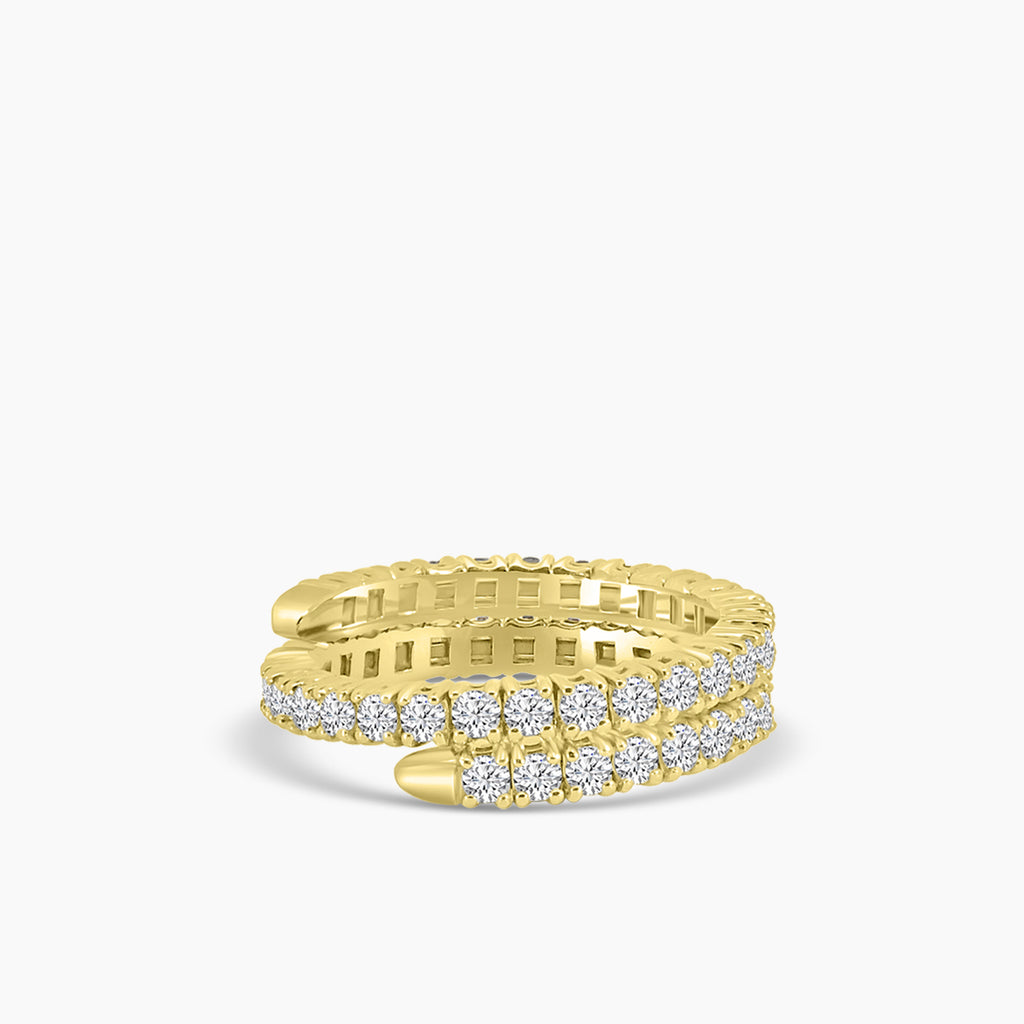 14KY 1.33 Ctw Spring Wrap Diamond Ring