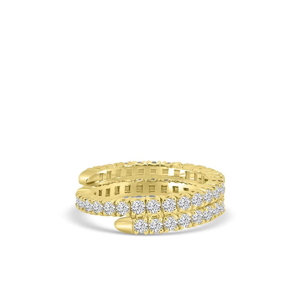 14KY 1.33 Ctw Spring Wrap Diamond Ring
