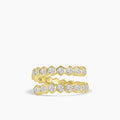 14KY Classic Bezel Set 2.25 Ctw Spring Wrap Diamond Ring