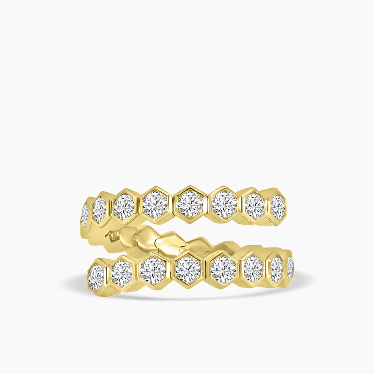 Classic Bezel Set 2.25 Ctw Spring Wrap Diamond Ring