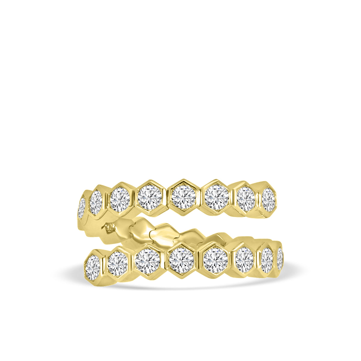 Classic Bezel Set 2.25 Ctw Spring Wrap Diamond Ring