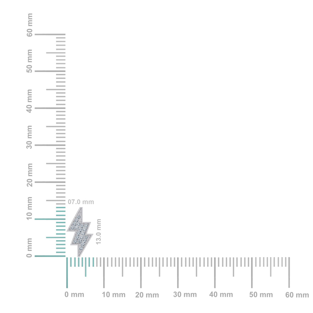 10K White Gold Flash Designer Earrings 1/8 Cttw