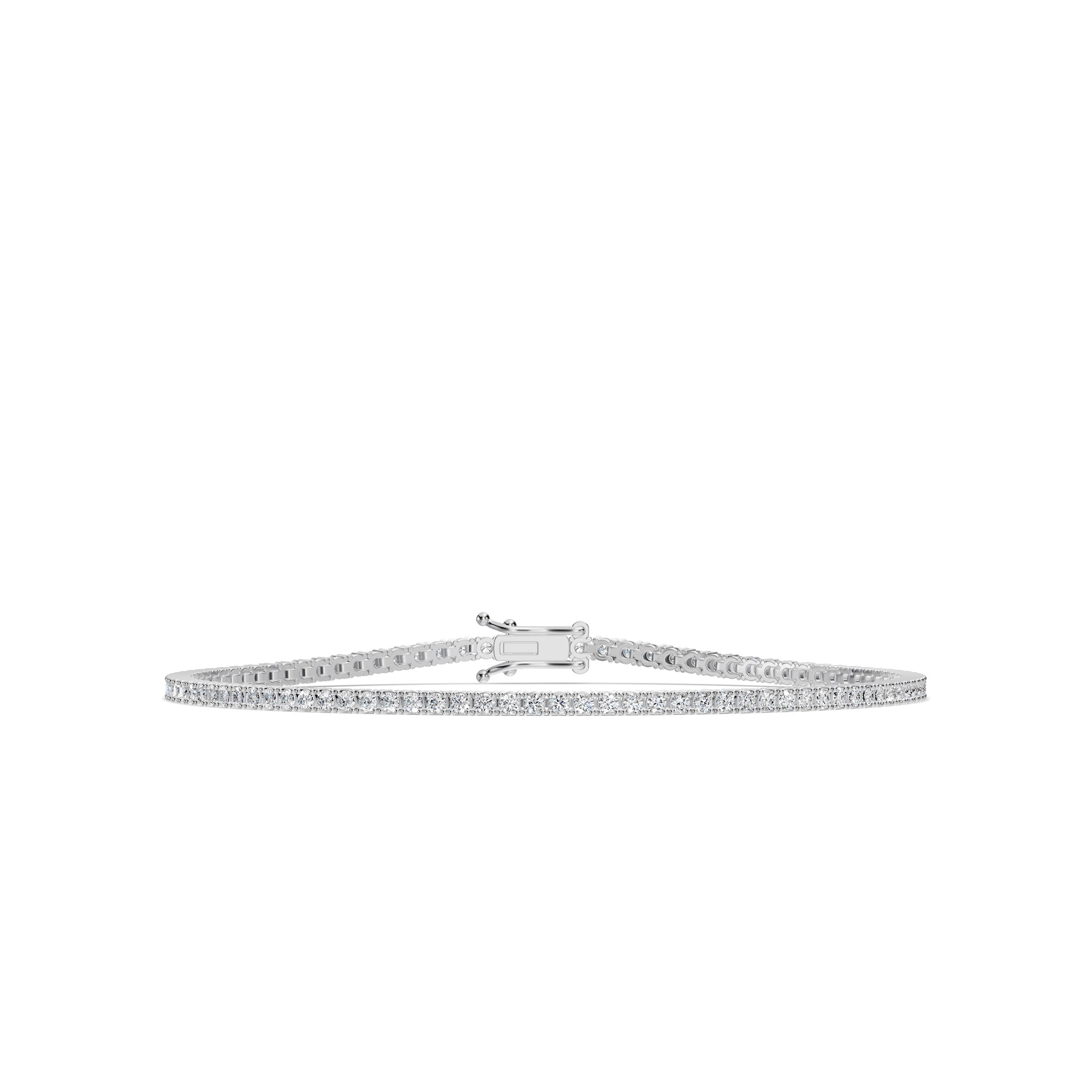 14KW Classic Standard 4 Prong 1.00 Ctw Diamond Tennis Bracelet