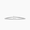 14KW Classic Standard 4 Prong 1.50 Ctw Diamond Tennis Bracelet in Crown Setting