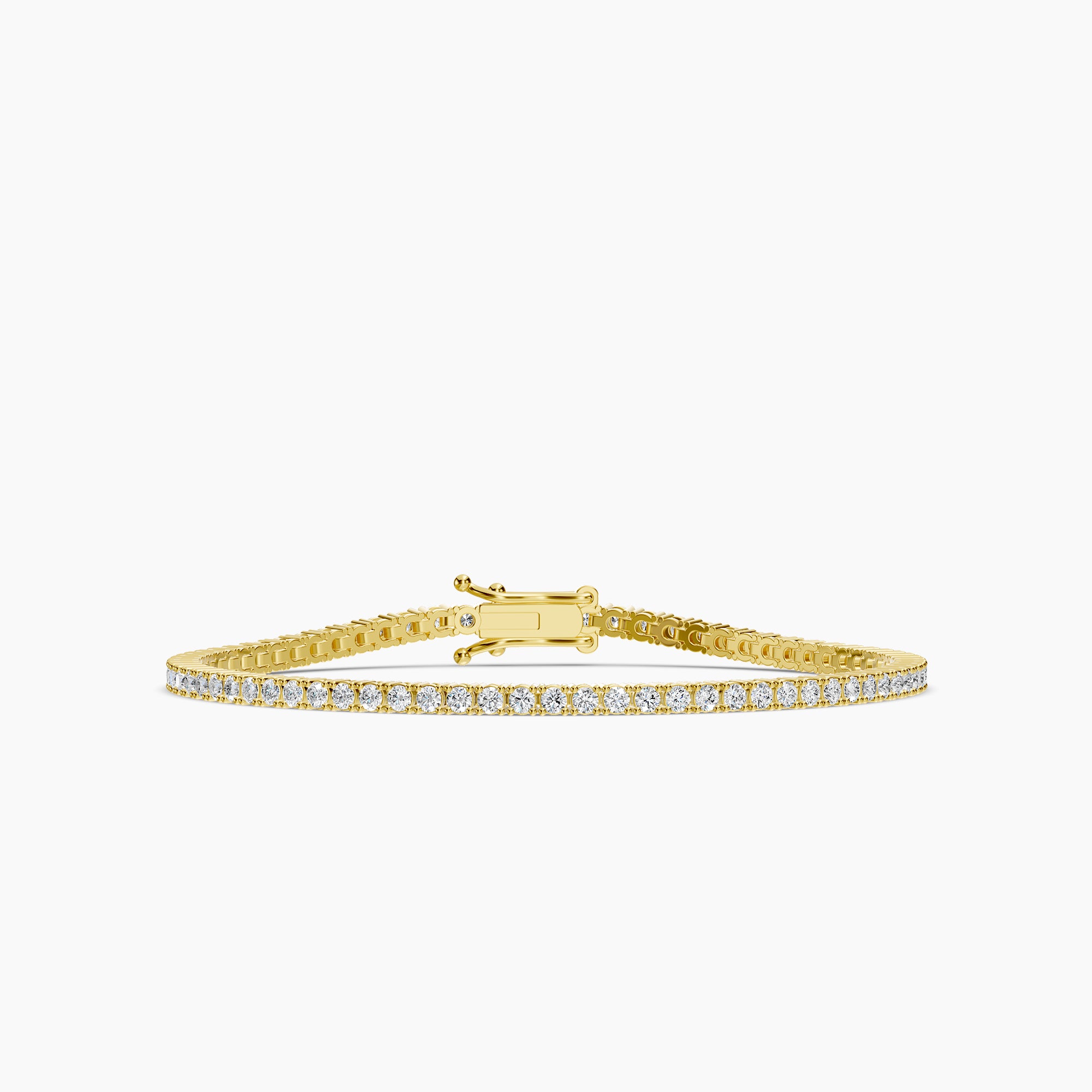 14KW Classic Standard 4 Prong 2.00 Ctw Diamond Tennis Bracelet