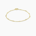 0.25 Ctw Diamond Station Bracelet with 8 Stones