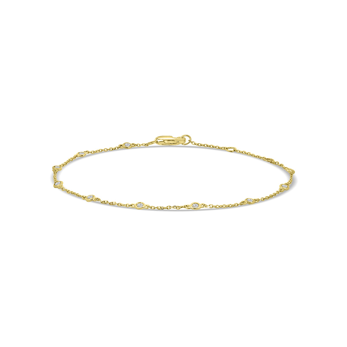 0.25 Ctw Diamond by Yard Bracelet with 10 STN