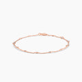 14KR 0.50 Ctw Diamond by Yard Bracelet with 10 STN