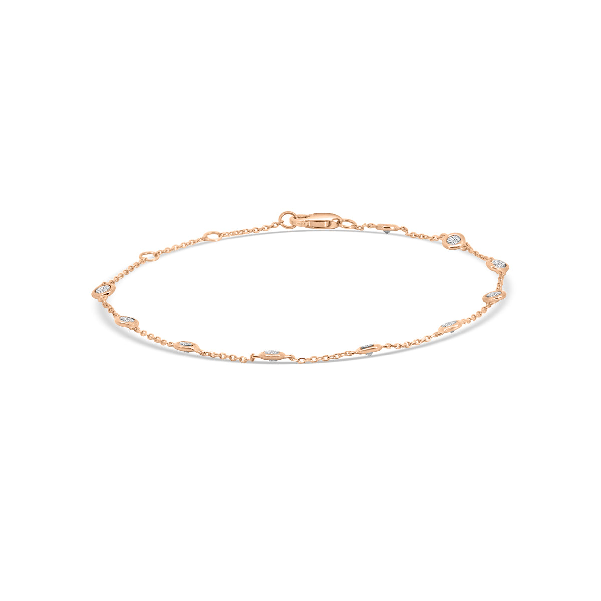 0.50 Ctw Diamond by Yard Bracelet with 10 STN