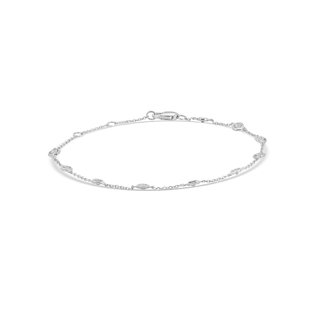 0.50 Ctw Diamond by Yard Bracelet with 10 STN