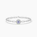 14KW 0.15 Ctw Diam Paperclip Bracelet