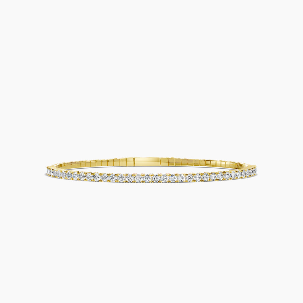 Classic 4 Prong 2.10 Ctw Flex Diamond Bangle Bracelet